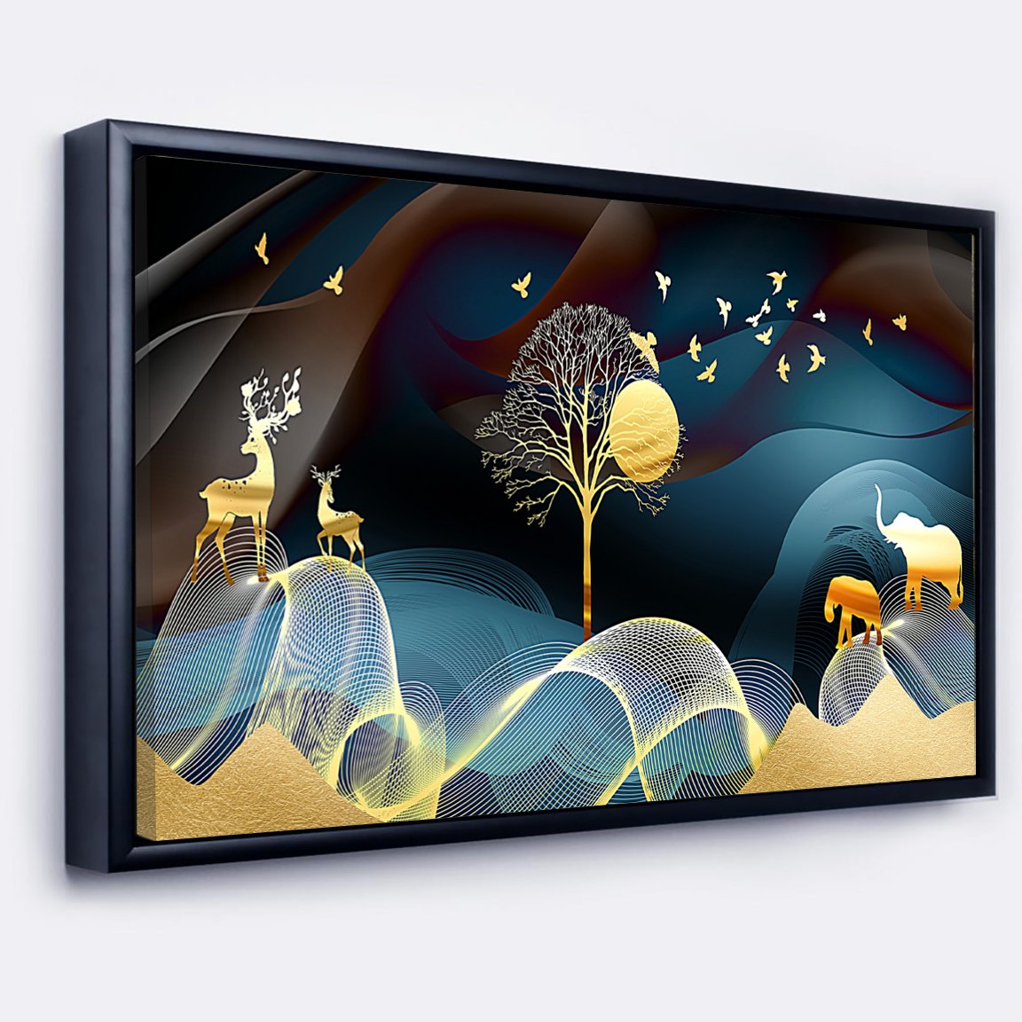 Mountain & Elephant Digital Canvas Wall Painting decorative masterpiece for home decor